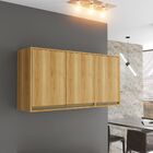 Armário Aéreo 3 Portas Barcelona Salleto Carvalho