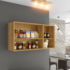 Armário Aéreo 3 Portas Barcelona Salleto Carvalho/grafite