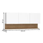 Armário Aéreo 3 Portas Bristol Supremo Freijó