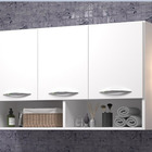 Armário Aéreo 3 Portas Com 2 Nichos Parede Suspenso Galpão