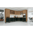 Armário Aéreo 3 Portas Com Vidro 120cm Camille Móveis Sul