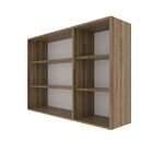 Armário Aéreo 3 Portas Com Vidro 120cm Camille Móveis Sul