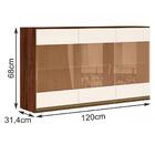 Armario Aereo 3 Portas Com Vidro Reflecta 120cm Mdf Kali Prem