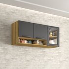 Armário Aéreo 3 Portas De Bater Reflecta Bella Sallêto Móveis