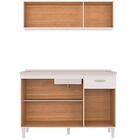 Armario Aereo 3 Portas E Balcao Pia 120 Cm Poqq