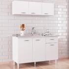 Armario Aereo 3 Portas E Balcao Pia 120 Cm Poqq