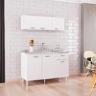 Armario Aereo 3 Portas E Balcao Pia 120 Cm Poqq