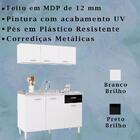 Armario Aereo 3 Portas E Balcao Pia 120 Cm Poqq