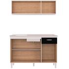 Armario Aereo 3 Portas E Balcao Pia 120 Cm Poqq