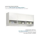 Armário Aéreo 3 Portas Em Mdf 160cm Eloísa Branco Branco