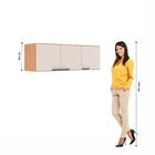 Armário Aéreo 3 Portas Iara 120cm X 42cm 28cm Freijó/off White