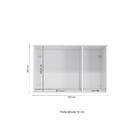 Armário Aéreo 3 Portas Kappesberg Adapt Branco/macadâmia