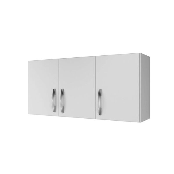 Armário Aéreo 3 Portas Life Arte Móveis Branco Branco