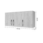 Armário Aéreo 3 Portas Life Arte Móveis Ipê/off