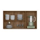 Armário Aéreo 3 Portas Loá 120cm Com Vidro Reflecta - Nicioli