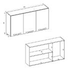 Armário Aéreo 3 Portas Loá 120cm - Nicioli