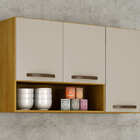 Armário Aéreo 3 Portas - Maísa-cinamomo/off White - Chf Móveis