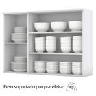 Armario Aereo 3 Portas Mdf 120 Cm Americana C352 Cinza Henn