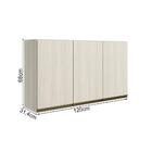 Armario Aereo 3 Portas Mdf 120 Cm Kali 12197 Nicioli