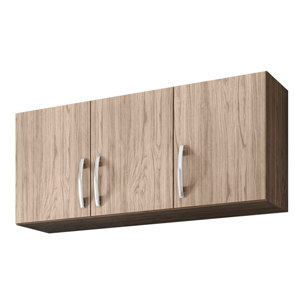 Armário Aéreo 3 Portas Para Cozinha 120cm Castanho/avelã - Am