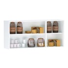 Armário Aéreo 3 Portas Para Cozinha 120cm Castanho E  Avelã -