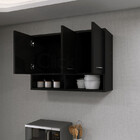 Armário Aéreo 3 Portas Preto