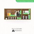 Armário Aéreo 3 Portas Reflecta Bella Cinamomo/graffite