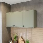 Armário Aéreo 3 Portas Rubi Yescasa Verde Oliva