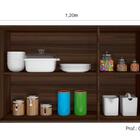 Armário Aéreo 3 Portas Sara 1,20m Nogueira/branco - Fdecor