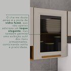 Armário Aéreo 3 Portas Vidro Fumê Bella Cinamomo/off White
