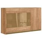 Armario Aereo 3 Pt 120cm Vidro Reflecta Mdf Kali Premium 1219