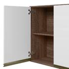 Armario Aereo 3 Pt 120cm Vidro Reflecta Mdf Kali Premium 1219