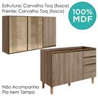 Armario Aereo 3p E Balcao Pia Mdf Kali Nicioli