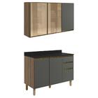 Armario Aereo 3p E Balcao Tampo Mdf Kali Nicioli