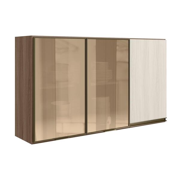 Armario Aereo 3p Vid Mdf 120cm Kali 1219764 Nicioli