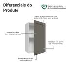 Armário Aéreo 40 Cm 1 Porta Branco/cinza Vik Madesa