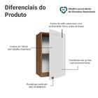 Armário Aéreo 40 Cm 1 Porta Rustic/branco Vik Madesa