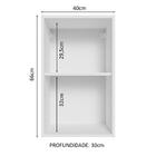 Armário Aéreo 40 Cm Com 2 Nichos Abertos Para Cozinha Madesa