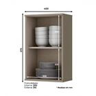 Armário Aéreo 40cm 1 Porta Connect Duna/cristal - Henn