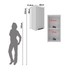 Armário Aéreo 40cm Em Mdf Com 1 Porta Almofada Branco