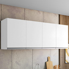 Armário Aéreo 4 Portas 160cm Madrid Branco - Montanaris Decor