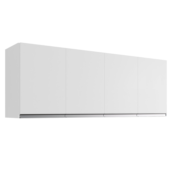 Armário Aéreo 4 Portas 160cm Madrid Branco - Montanaris Decor