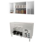 Armario Aereo 4 Portas E Balcao 120cm Mobbs