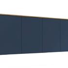 Armário Aéreo 4 Portas Kappesberg Adapt Nogueira/azul Profund