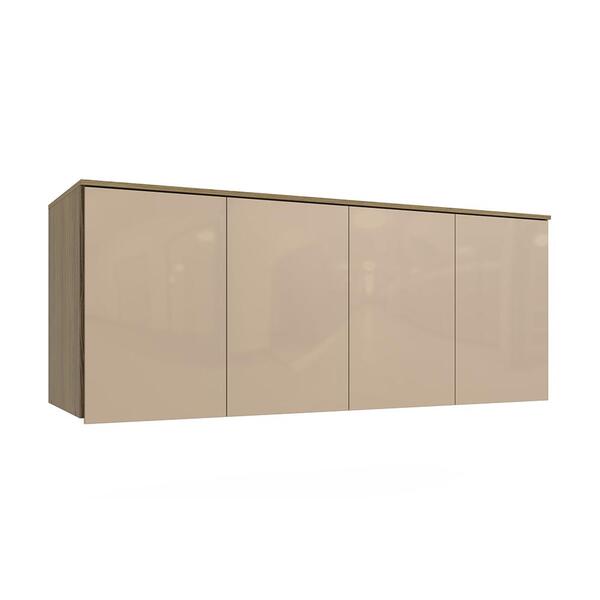 Armário Aéreo 4 Pt Kappesberg Adapt Nogueira/macadâmia 175cm
