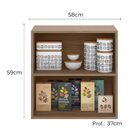 Armário Aéreo 58cm 1 Porta Etna Carvalho Oak/off White - Poli