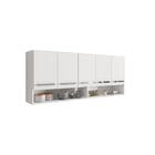 Armario Aereo 5 Portas Filipinas Branco Casa Mobilia