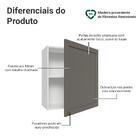 Armário Aéreo 60 Cm 1 Porta Branco/cinza Vik Madesa