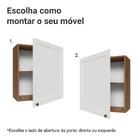 Armário Aéreo 60 Cm 1 Porta Rustic/branco Vik Madesa