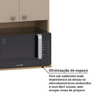 Armário Aéreo 60cm Com Nicho Para Microondas 2 Portas Classic